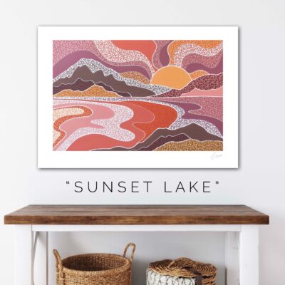 SUNSET LAKE PRINT